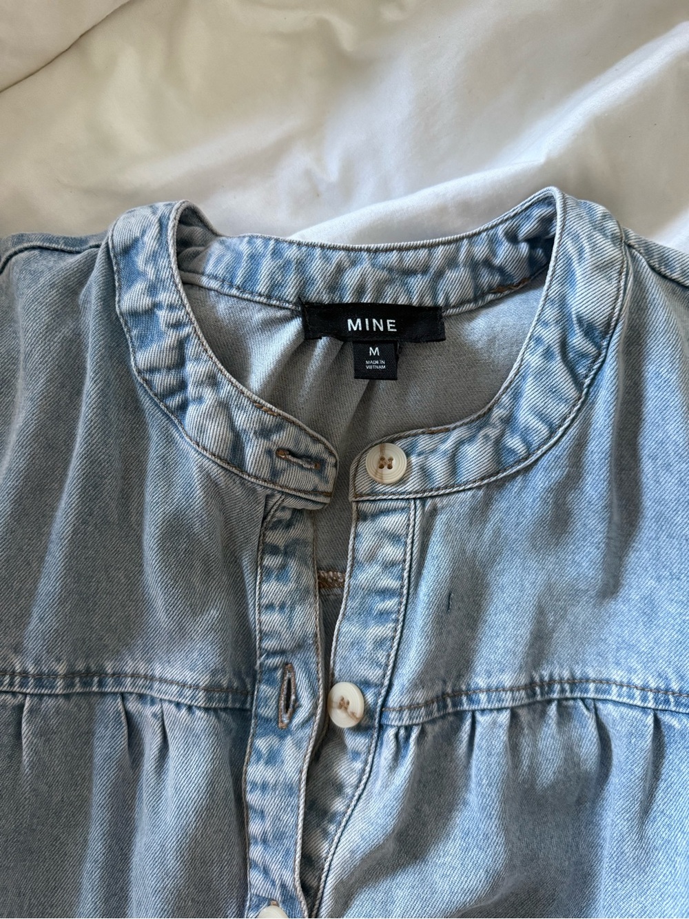 MINE DENIM RUFFLE DRESS - Picture 3 of 4